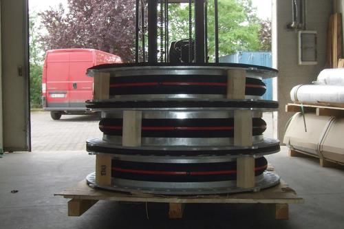 Rubber round expansion joints | Sartori Expansion Joints