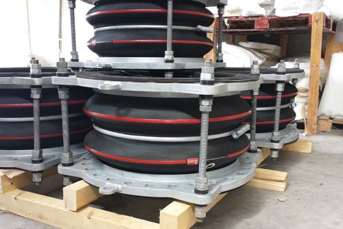 Rubber round expansion joints | Sartori Expansion Joints